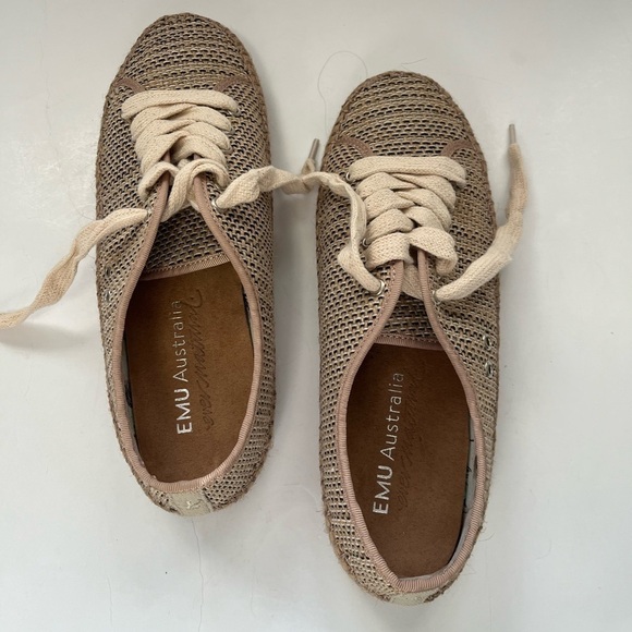 EMU Australia Agonis Mac Espadrille Knit Cotton Jute Gum Sole Coconut W10 - Picture 8 of 14